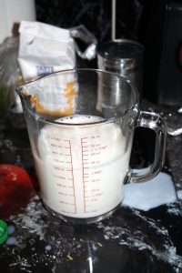 Measure out the milk